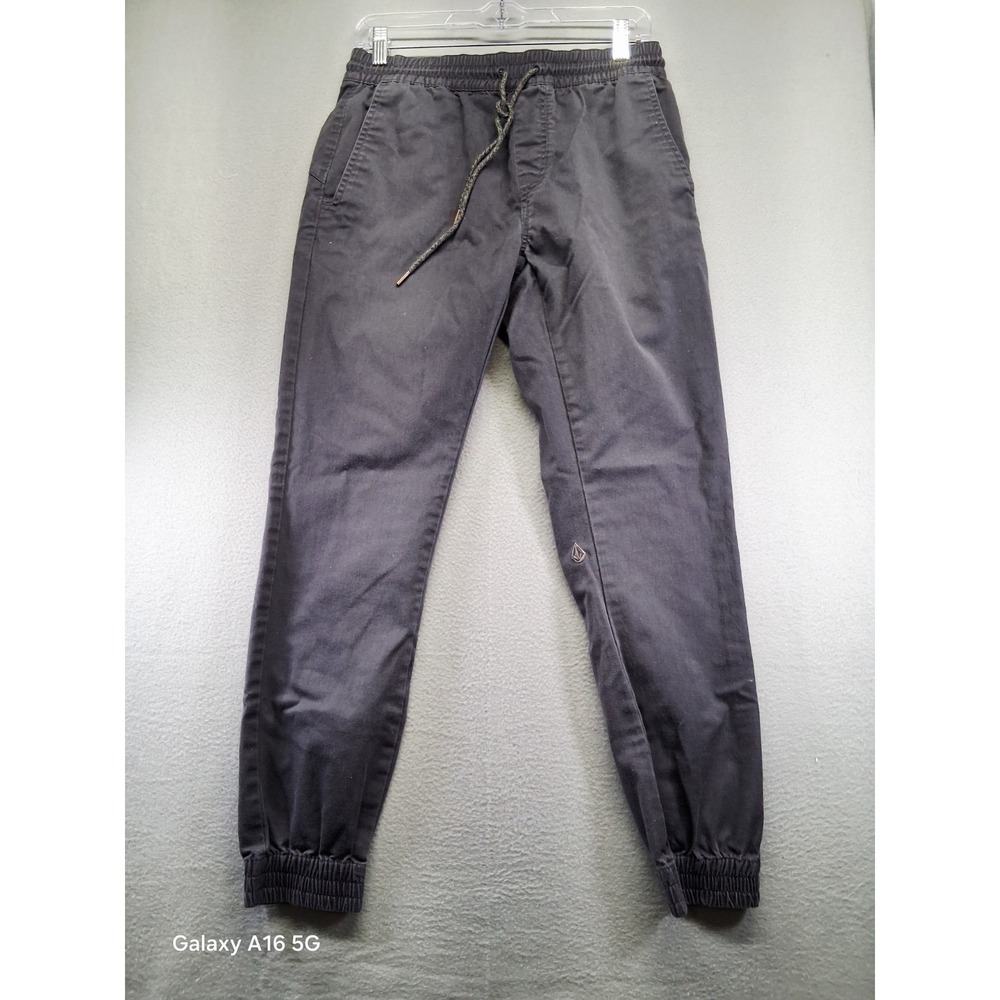 Volcom Men True to this Jogger Gray pants Stretch Waist Size‎ S